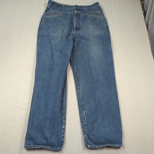 Marithe Francois Girbaud Jeans Mens 36 Blue Wide Leg Baggy Skater Distressed